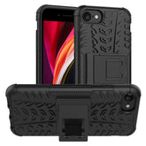 ALDHOFA iPhone 8 case,iPhone SE 2020 Case,iphone SE 3 Case,Heavy Duty Shock Proof Protective Phone Case,Dual Layer Hybrid Cover with Kickstand for iPhone 8/SE 2020/SE3-Black